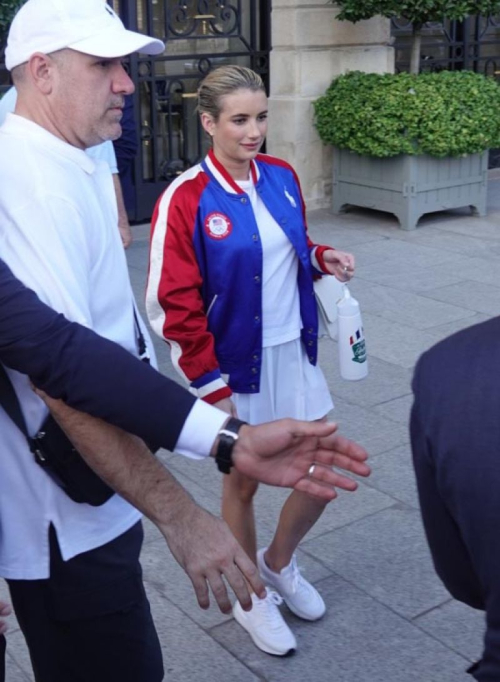 Emma Roberts Heading to Olympic Closing Ceremony in Paris 4