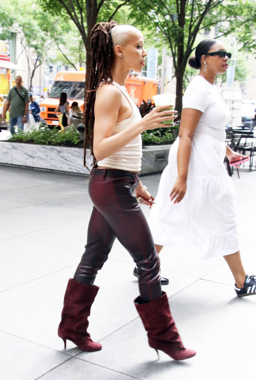 FKA Twigs Heading to SiriusXM Studios Promoting The Crow New York August 2024