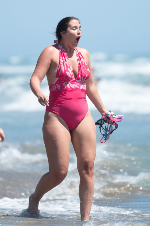 Jacqueline Joss in swimsuit at a beach in Marbella 5