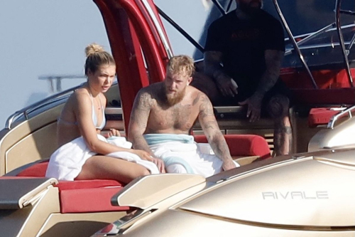 Jutta Leerdam and Jake Paul at Yacht in Saint Tropez 2