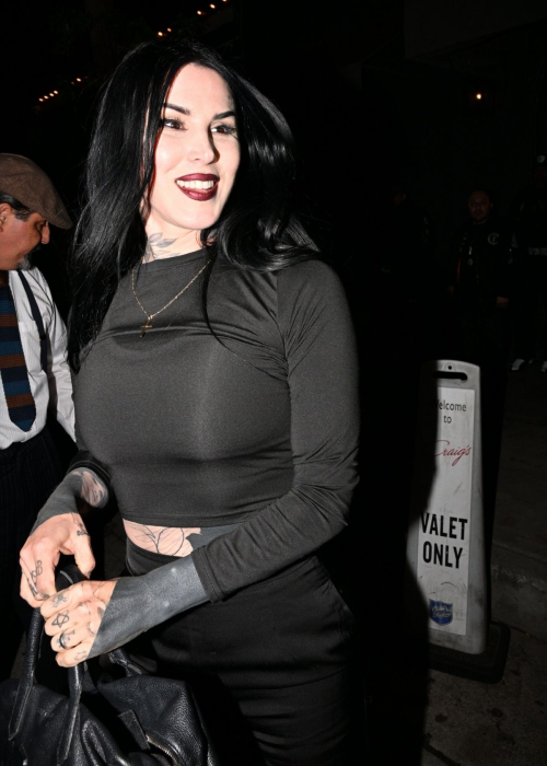 Kat Von D Celebrates Her Husband Rafael Reyes’ 50th Birthday at Craig’s in West Hollywood 6