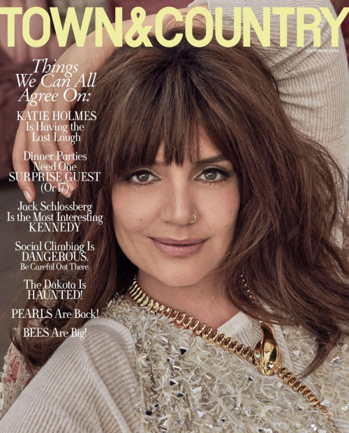 Katie Holmes for Town & Country September 2024