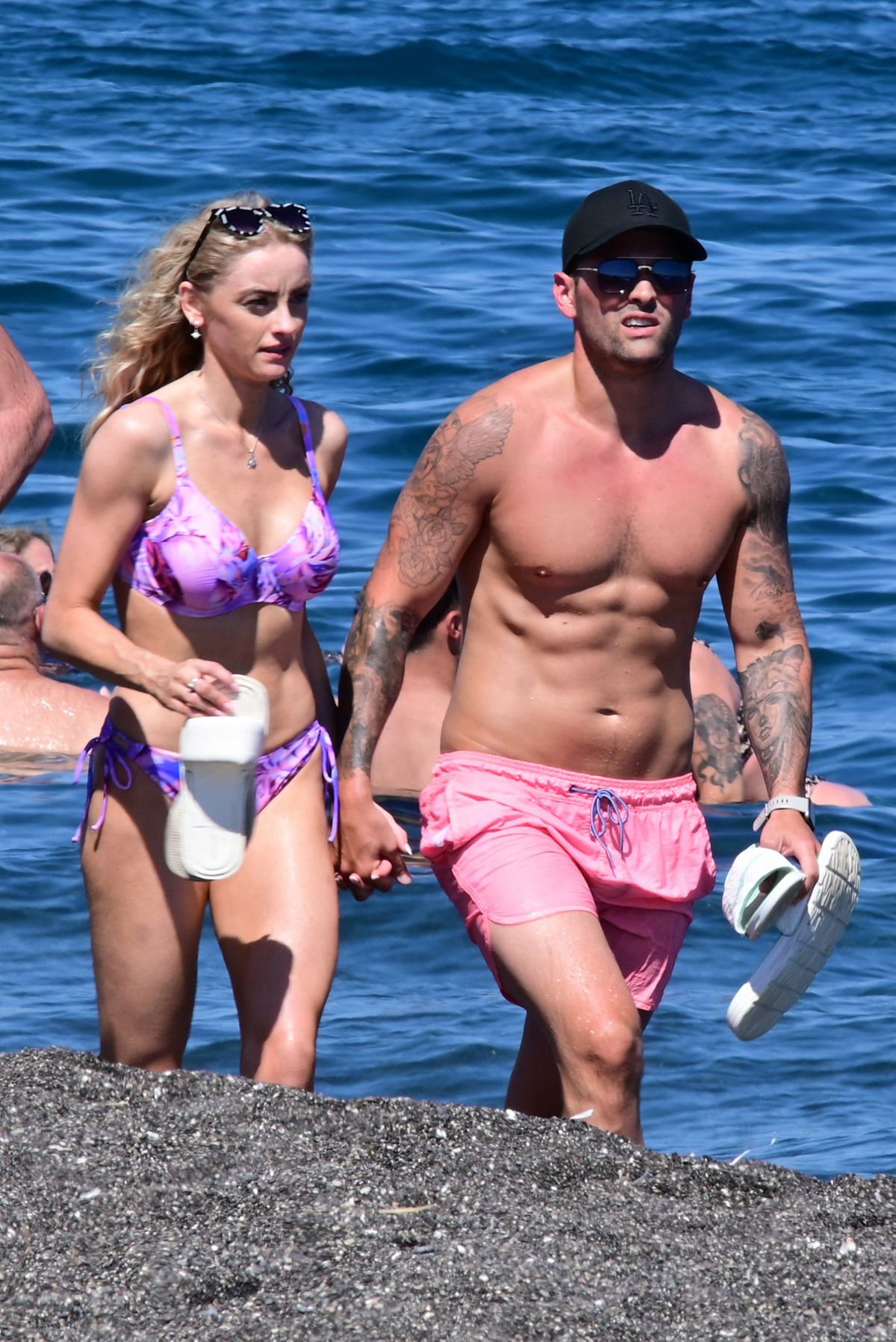 Katie McGlynn in Bikini on Beach in Santorini