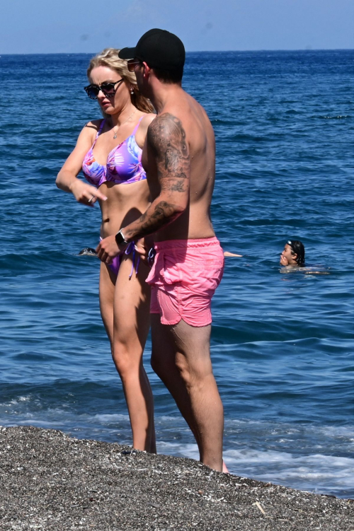 Katie McGlynn in Bikini on Beach in Santorini 2