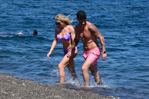 Katie McGlynn in Bikini on Beach in Santorini 5