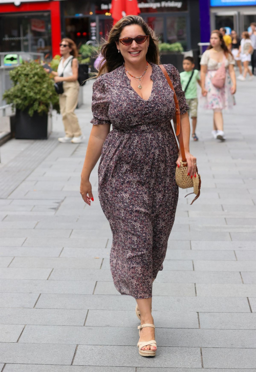 Kelly Brook Arrives at Heart Radio in London