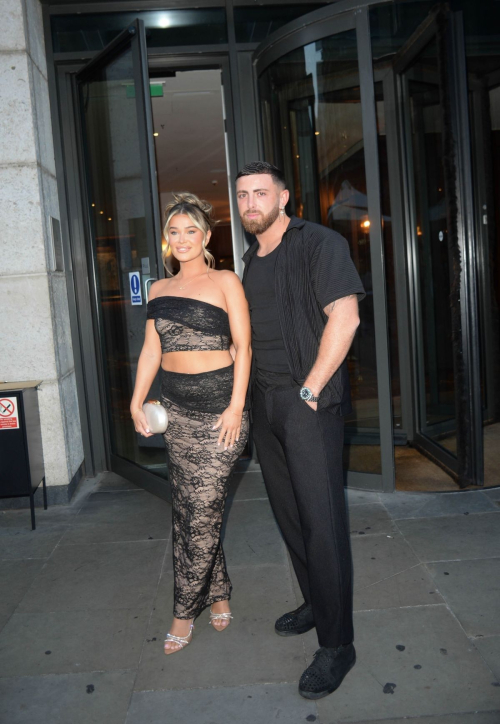 Lauren Beschi arrives at EGGi Boff Launch Party at Jin Bo Law in London 3