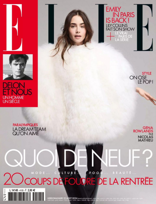 Lily Collins in Elle Magazine France