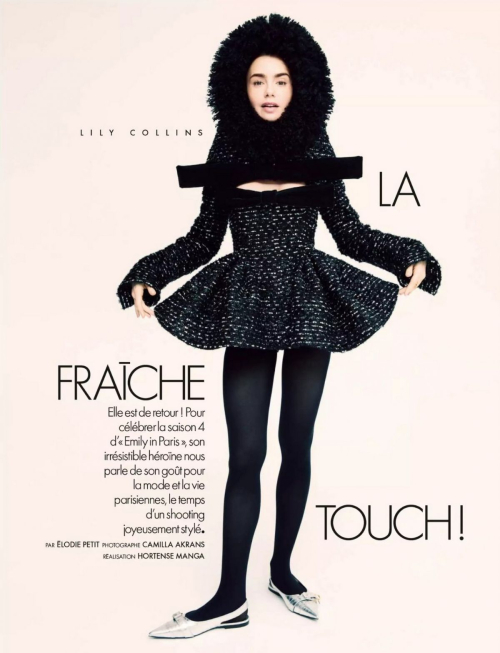 Lily Collins in Elle Magazine France 7