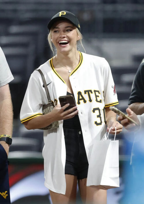 Livvy Dunne at Cincinnati Reds vs Pittsburgh Pirates Game at PNC Park in Pittsburgh 1