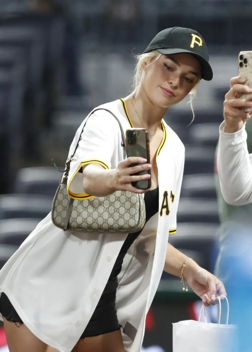 Livvy Dunne at Cincinnati Reds vs Pittsburgh Pirates Game at PNC Park in Pittsburgh 2