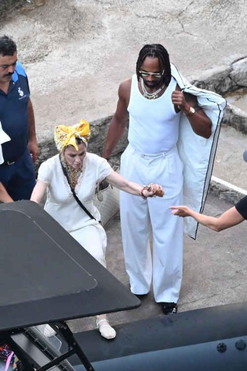 Madonna Arrives Pompeii Party Akeem Morris 66th Birthday Celebrations August 2024 5