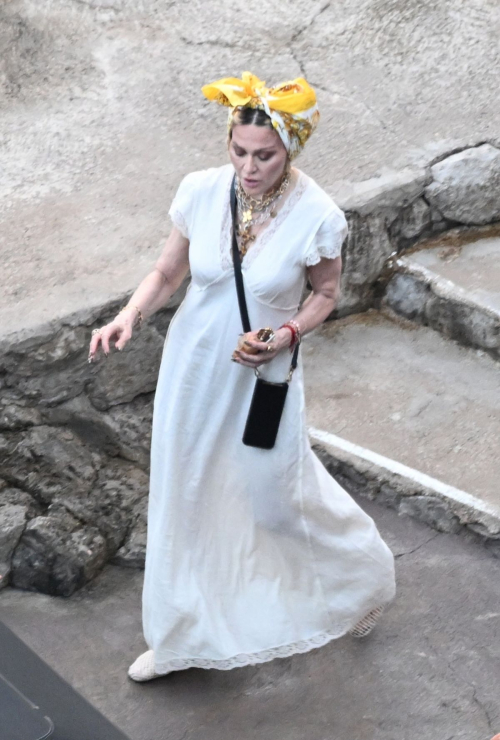 Madonna Arrives Pompeii Party Akeem Morris 66th Birthday Celebrations August 2024 6