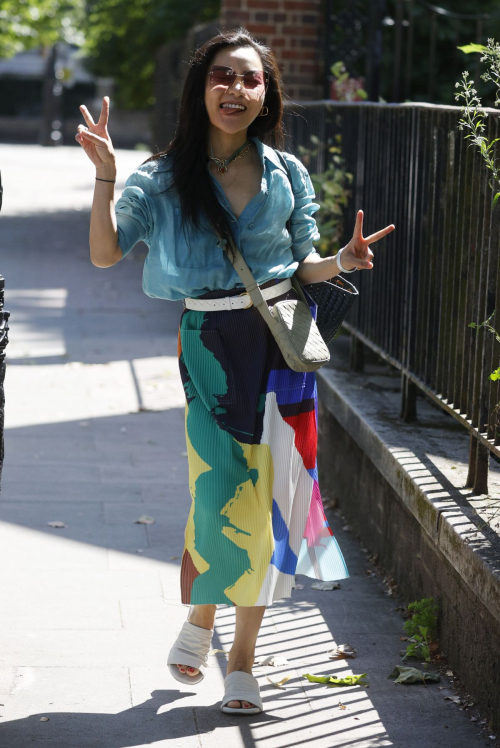 Nancy Xu Arrives at a Studio in London 2