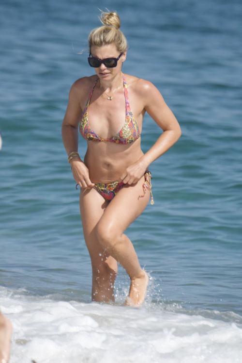 Nicolette Van Dam in Bikini at a Beach in Marbella 4