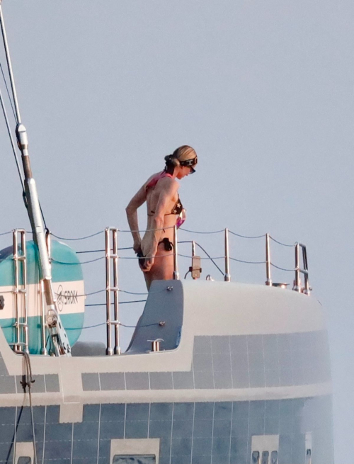 Paris Hilton in Bikinis at a Luxury Yacht in Saint Tropez 2