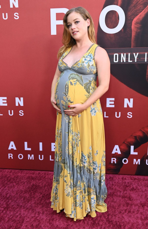 Pregnant Jane Levy at Alien Romulus Premiere Los Angeles August 2024 1