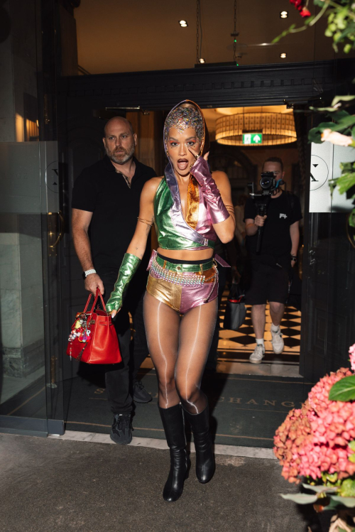 Rita Ora Leaves Stock Exchange Hotel Manchester Ahead of Pride Performance August 2024 2