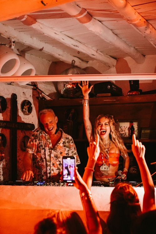 Rita Ora Partying with Fat Boy Slim and Performing a Song in Ibiza 2