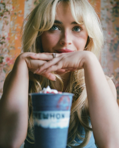 Sabrina Carpenter Promotes for Erewhon Short n Sweet Smoothie 2024