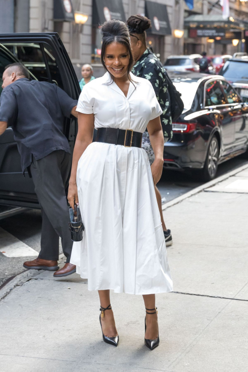 Sanaa Lathan Arrives at Good Morning America in New York 2024 2