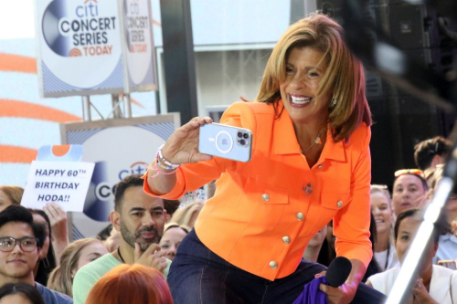 Savannah Guthrie Hoda Kotb on the Set of Today Show New York August 2024 1