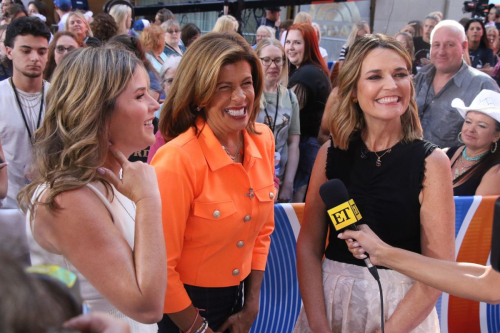 Savannah Guthrie Hoda Kotb on the Set of Today Show New York August 2024 2