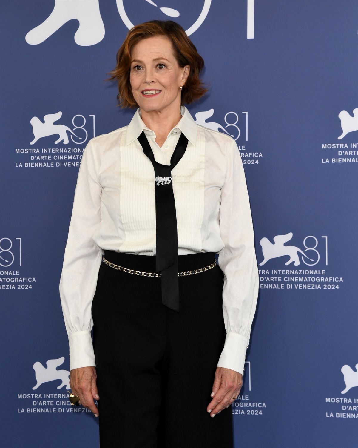 Sigourney Weaver Golden Lion Lifetime Achievement Photocall Venice Film Festival 2024