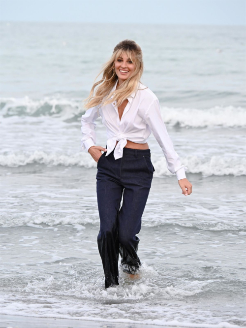 Sveva Alviti at a Photoshoot at 81st Venice International Film Festival