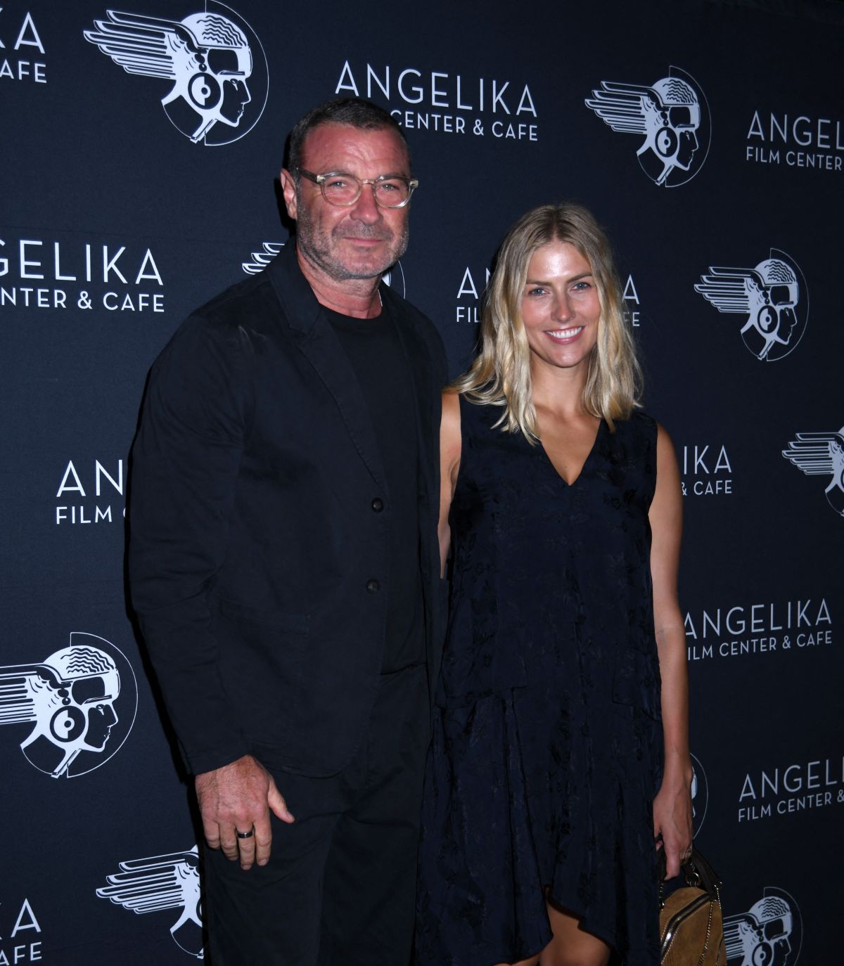 Taylor Neisen and Liev Schreiber at Across The River And Into The Trees Premiere in New York 2024