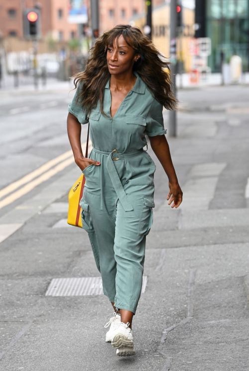 Victoria Ekanoya Leaves BBC Morning Live TV Studios in Manchester 1