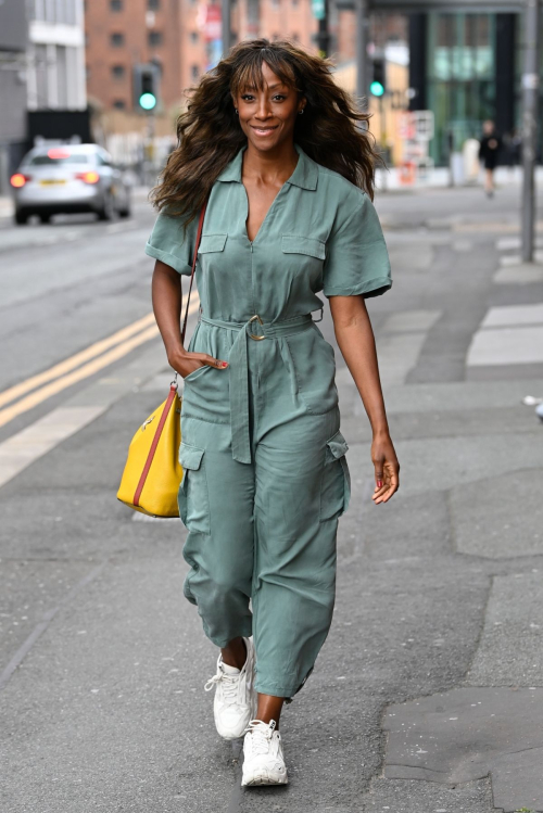 Victoria Ekanoya Leaves BBC Morning Live TV Studios in Manchester 6