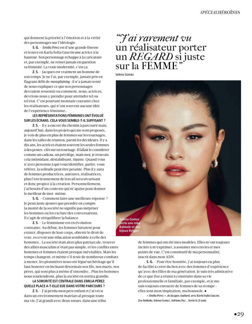 Zoe Saldana and Selena Gomez in Madame Figaro, August 2024 1