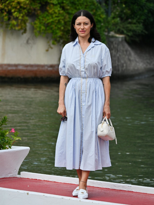 Alia Hawkat arrives at Hotel Excelsior for 81st Venice International Film Festival