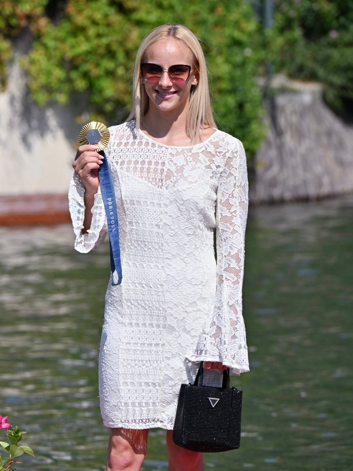 Alice D’Amato arrives at Hotel Excelsior for 81st Venice International Film Festival