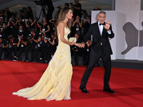 Amal and George Clooney at Wolfs Premiere, Venice Film Festival 2024 5