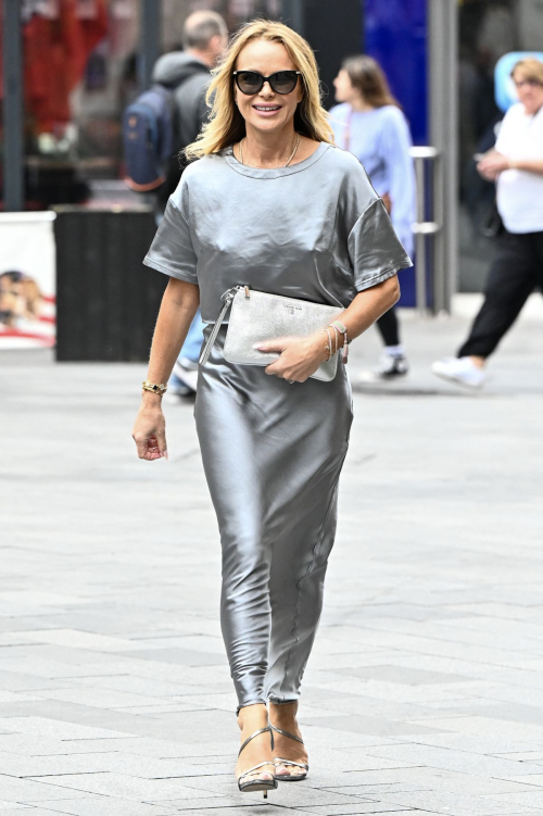 Amanda Holden at Heart Breakfast Show in London