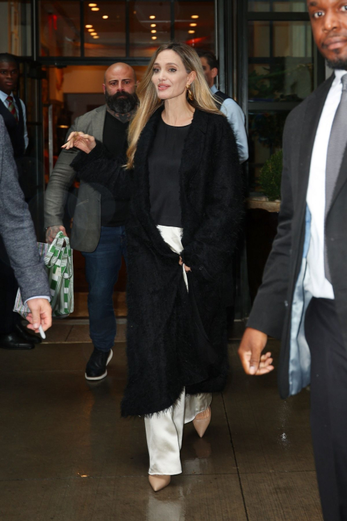 Angelina Jolie Leaves Whitby Hotel in New York, September 2024