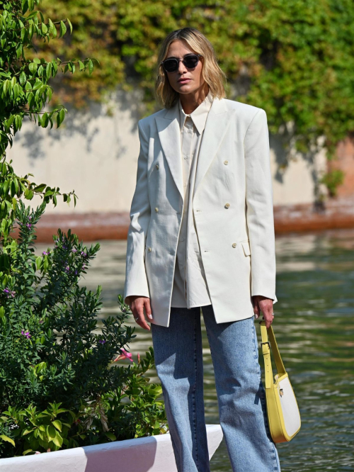 Anna Foglietta arrives at Hotel Excelsior for 81st Venice International Film Festival 2