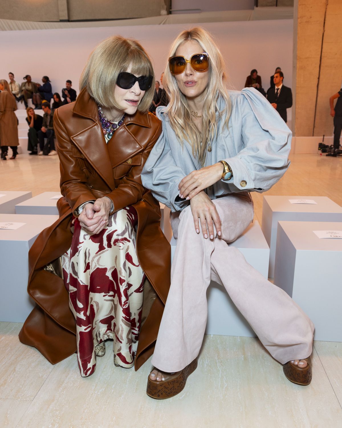 Anna Wintour and Sienna Miller at Chloe SS25 Runway Show, Paris Fashion Week, September 2024