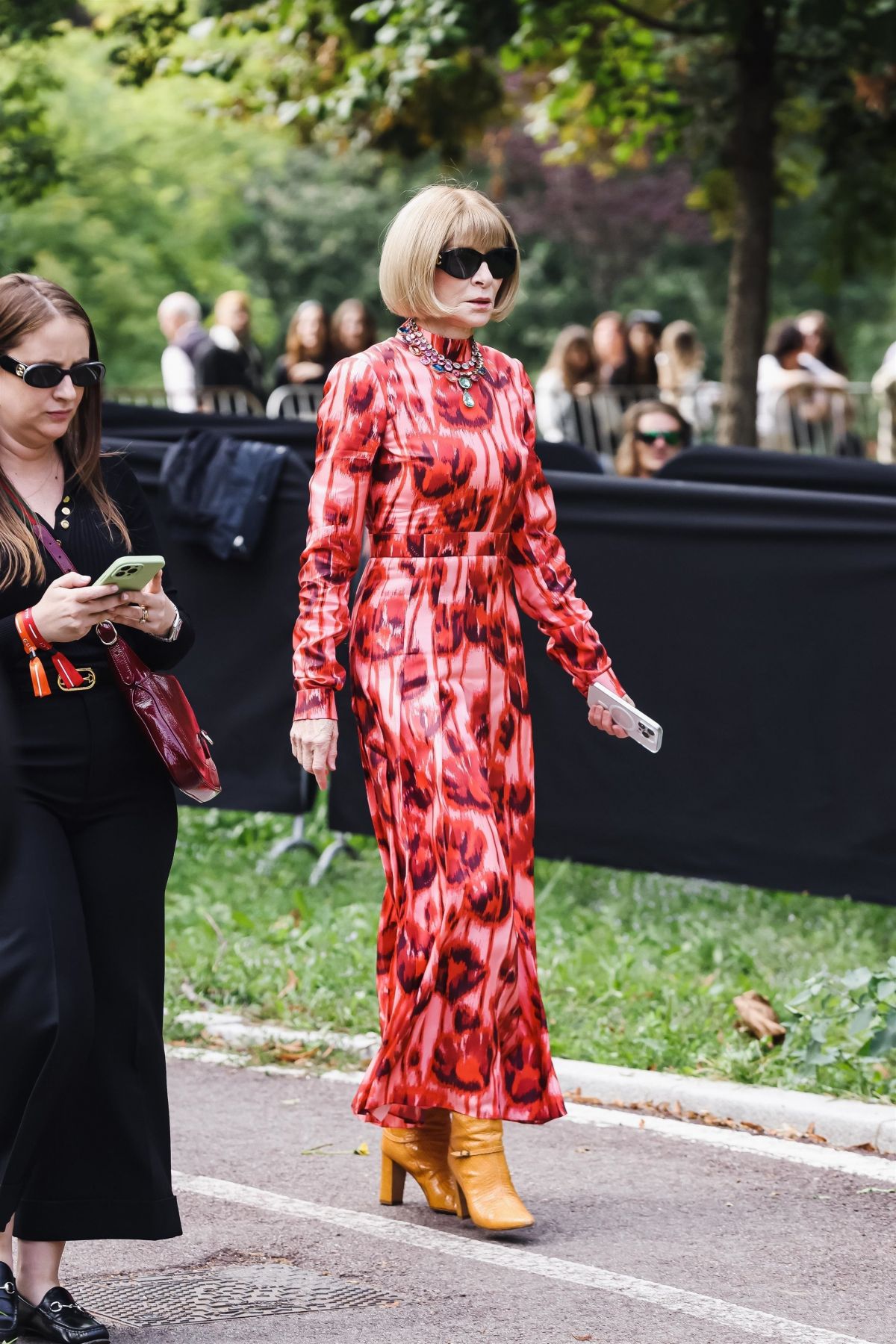 Anna Wintour Arrives at Gucci Show Milan Fashion Week, September 2024