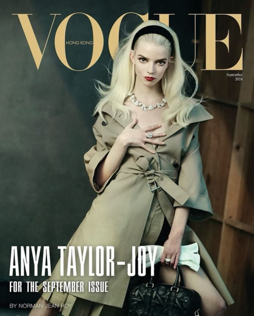 Anya Taylor-Joy Graces the Cover of Vogue Hong Kong's September 2024 Issue