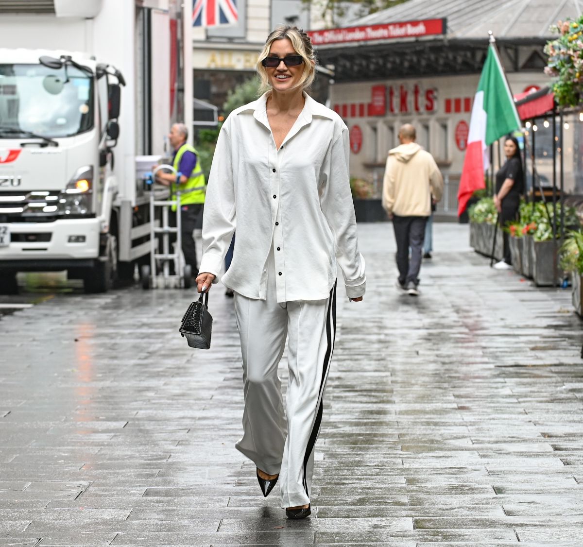 Ashley Roberts Arrives at Global Radio in London