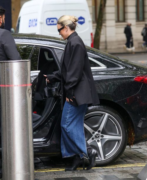 Ashley Roberts in a Denim Skirt at Heart Radio in London, September 2024 4