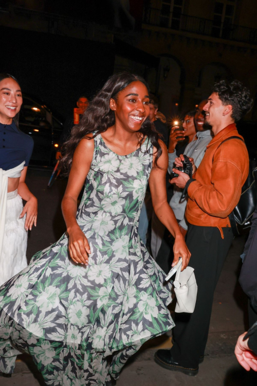 Ayo Edebiri Arrives at Party at Costes Paris Fashion Week, September 2024 1