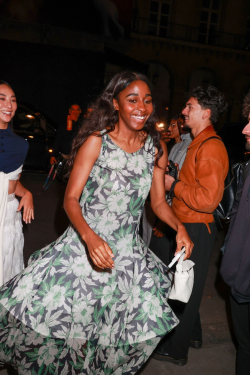 Ayo Edebiri Arrives at Party at Costes Paris Fashion Week, September 2024 5