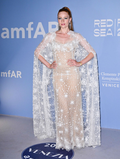 Barbara Meier at AmfAR Gala at 81st Venice Film Festival