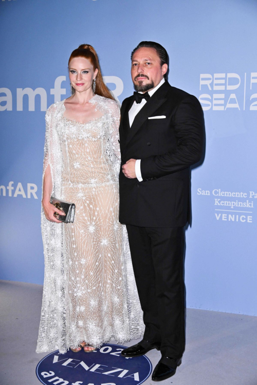 Barbara Meier at AmfAR Gala at 81st Venice Film Festival 1