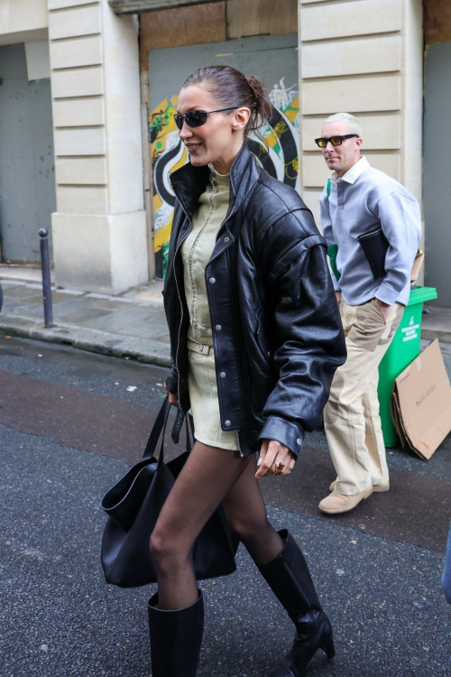 Bella Hadid Leaves Fitting Session for YSL in Paris 1