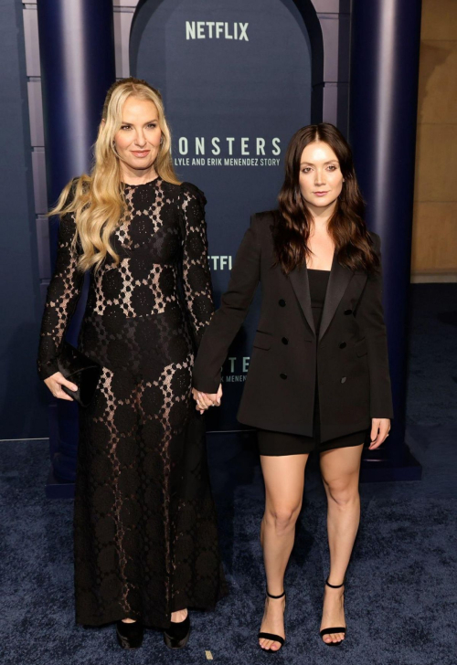 Billie Lourd and Leslie Grossman at Monster Premiere 3